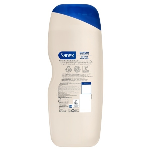 Sanex Expert Skin Health Soothe Sensitive Bath Soak 625ml