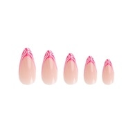 Invogue Raspberry Ripple Almond Nails (24 Pieces)