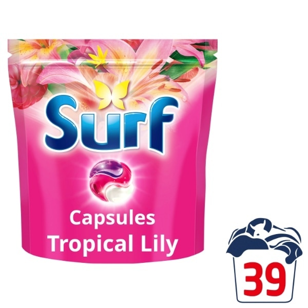 Surf Tropical Lily Laundry Capsules 39 Washes