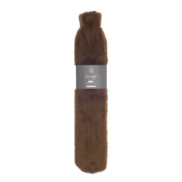 Hot Water Bottle Plain Fur Long Brown