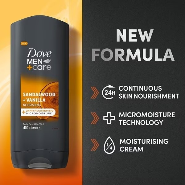 Dove Men Showergel Sandalwood Vanilla 400ml