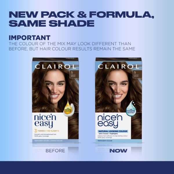 Clairol Nice'n Easy Hair Dye 5 Medium Brown