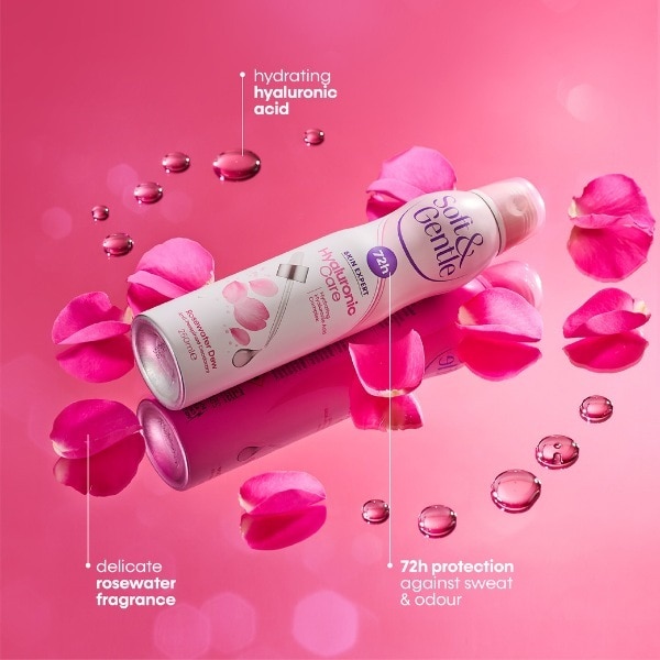 Soft&gentle Hyaluronic 72H Deodorant Rosewater