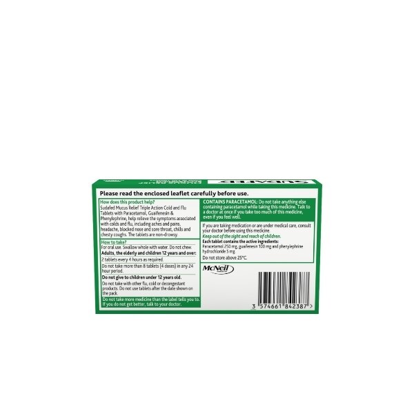 Sudafed Mucus Relief Tablets 12s