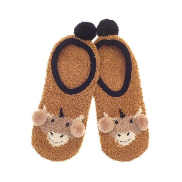 Novelty Slipper Sock Highland Cow