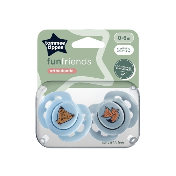 Tommee Tippee Fun Soother 0-6 Months Blue/Navy