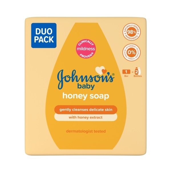 Johnsons Baby Soap Honey 90g 2 Pack