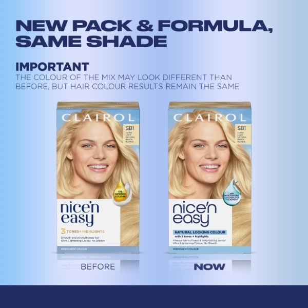 Clairol Nice'n Easy Hair Dye SB1 Ultra Light Beach Blonde