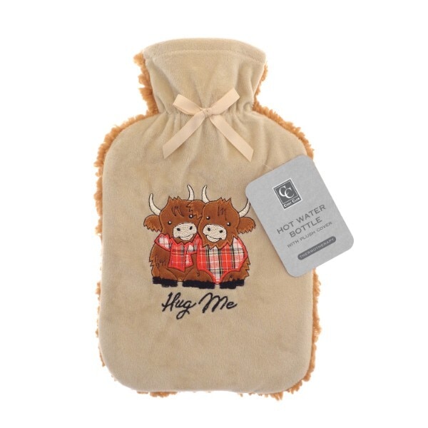 Hot Water Bottle Plush Applique Hug