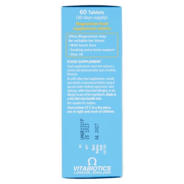 Vitabiotics Ultra Magnesium 60 Tablets
