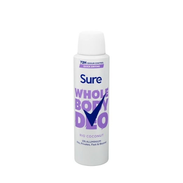 SURE RIO COCO 72HR W BDY DEO SPRAY 150ML