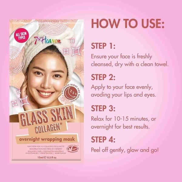 7th Heaven Glass Skin Cica Overnight Wrapping Mask