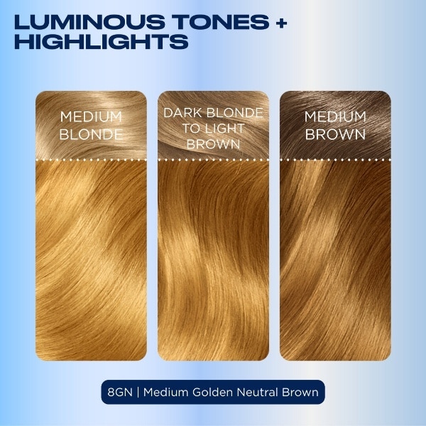 Clairol Nice'n Easy HairDye 8GN Medium Golden Neutral Blonde