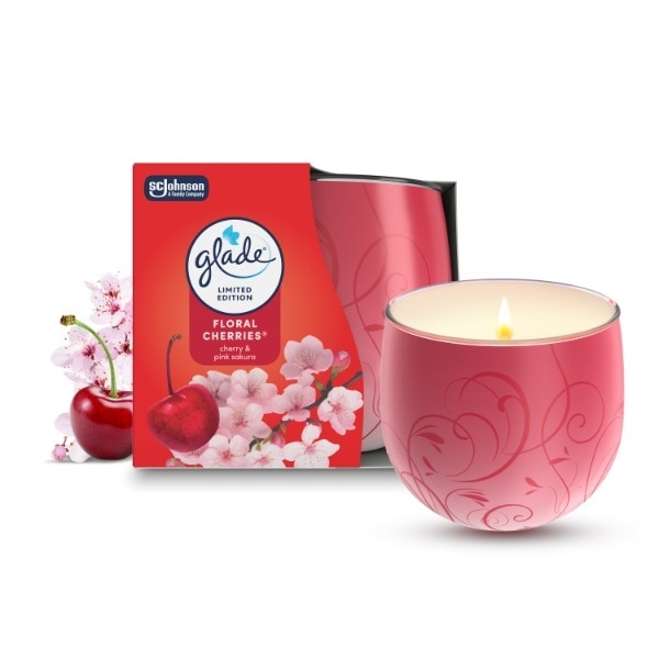 Glade Candle Frosted Floral Cherry 120g