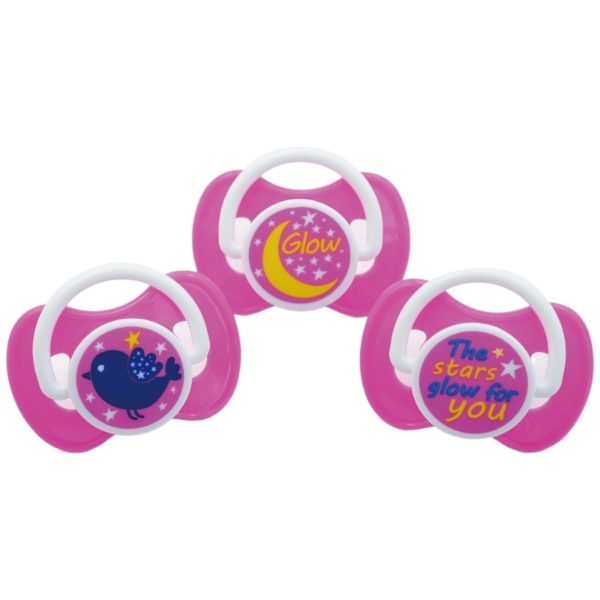 Griptight 6m+ Glow in Dark Soothers Pink