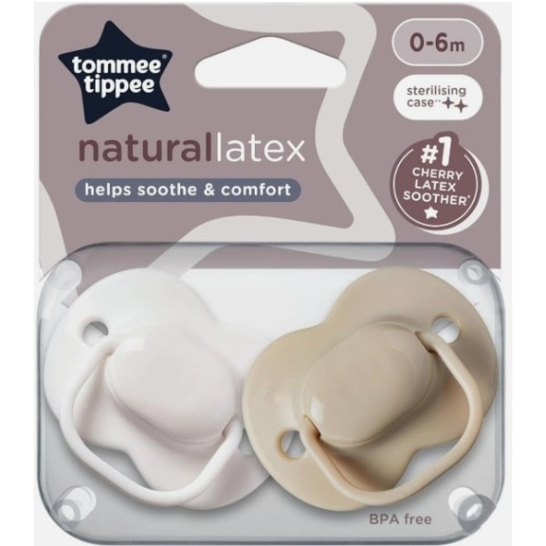 Tommee Tippee 2X Cherry-Shaped Latex Soothers, 0-6M