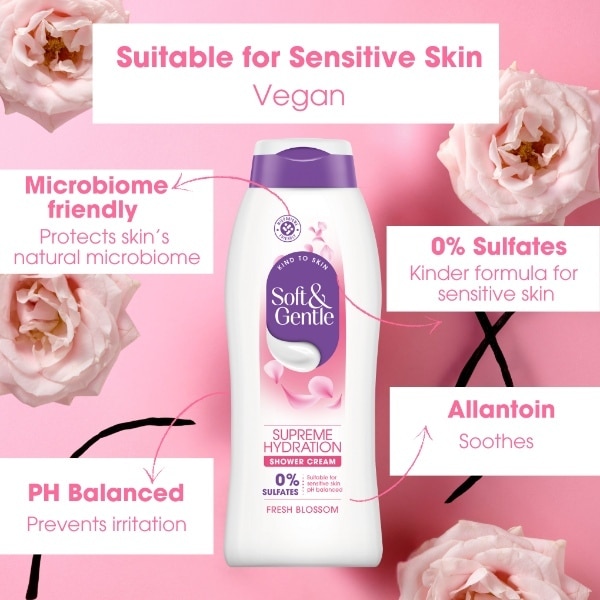 Soft & Gentle Fresh Blossom Shower Cream 400Ml