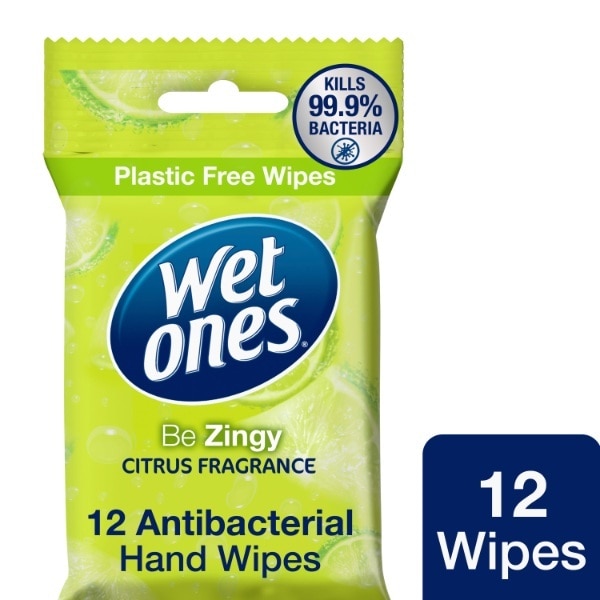 Wet Ones Be Zingy Biodegradable 12s