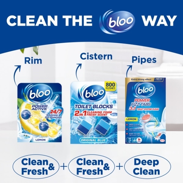 Bloo Power Active Lemon Rim Block 3 Pack