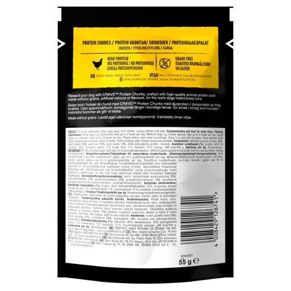 Crave Protein Chunks With Chicken 55g