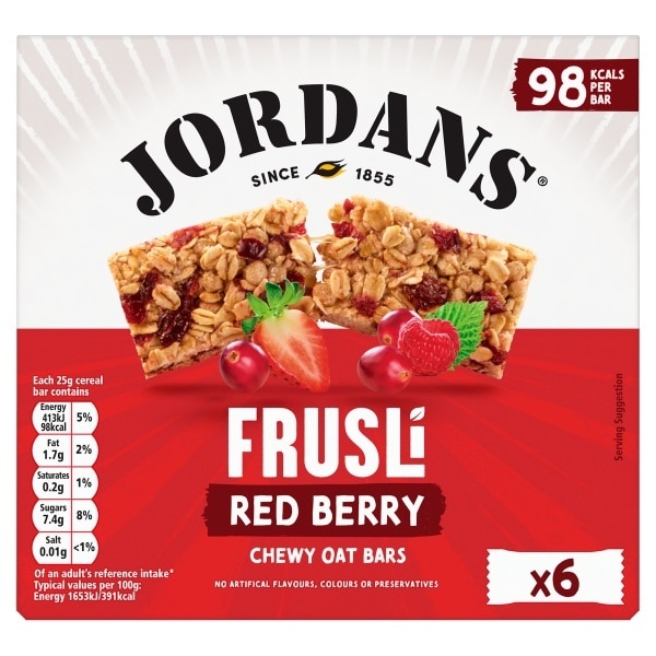 Jordans Frusli Bar Redberries 6 Pack