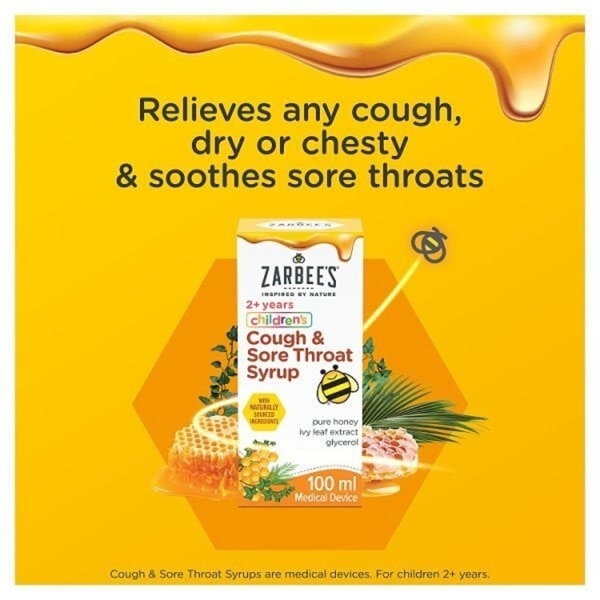 Zarbees Kids Cough Throat Syrup 100ml