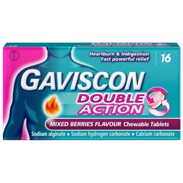 Gaviscon Double Action Mixed Berries Tablets 16S
