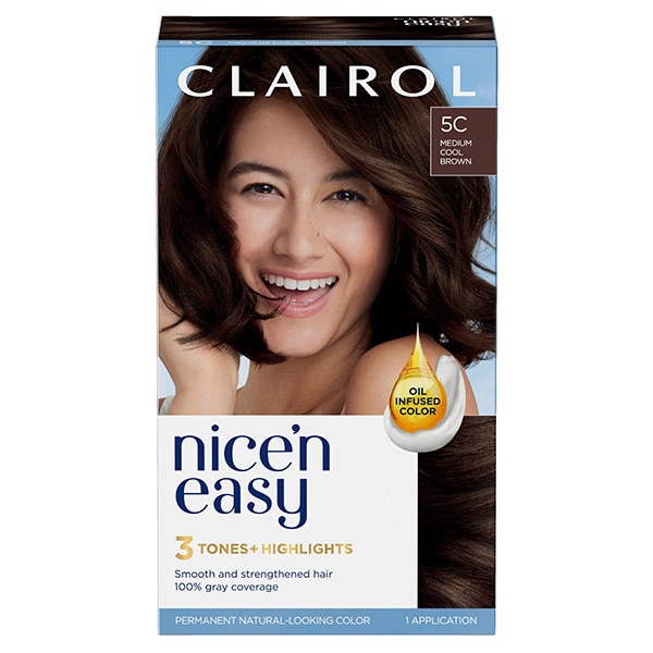 Clairol Nice'n Easy Hair Dye 5C Medium Cool Brown