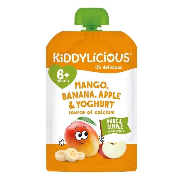Kiddylicious Yogurt Mango Pouches 100g x 6