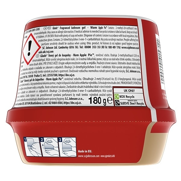 Glade Bathroom Gel Apple 180G