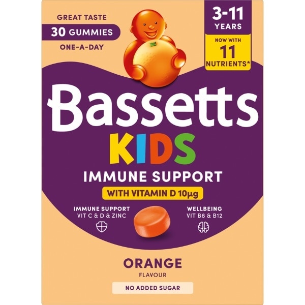 Bassetts Kids 3-11 Immune Vitamins Orange 30s