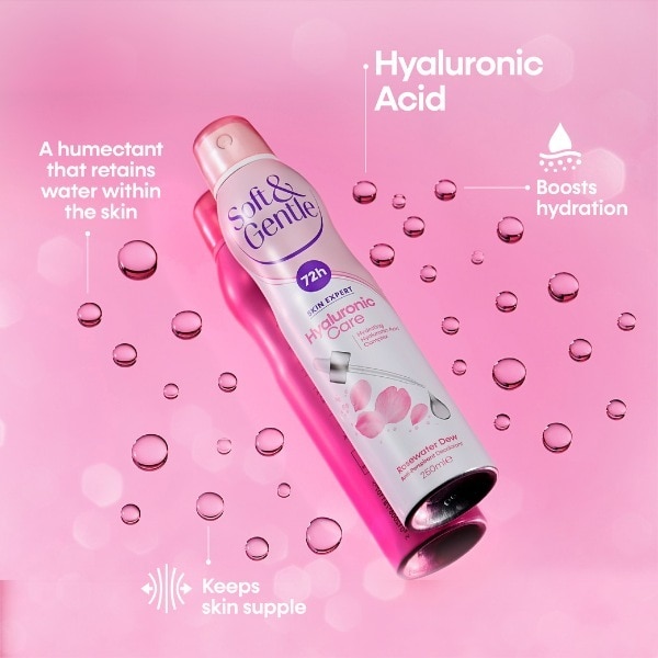 Soft&gentle Hyaluronic 72H Deodorant Rosewater