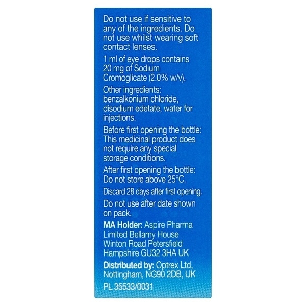 Optrex Hayfever Eye Drops 10ml