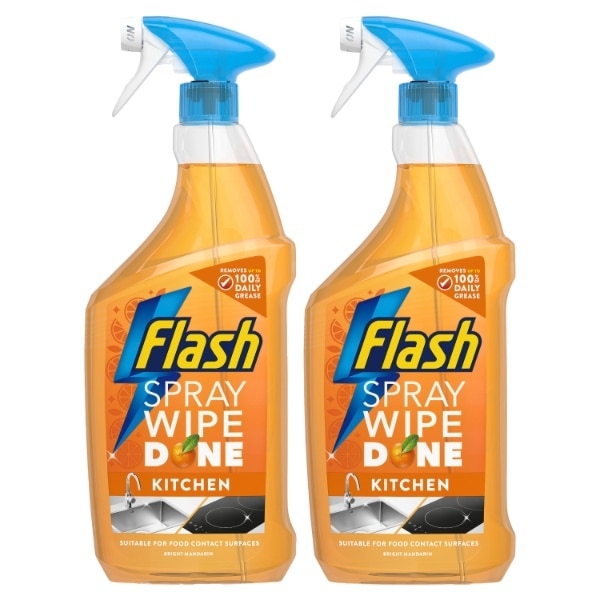 Flash Spray Wipe Done Kitchen 2x800ml