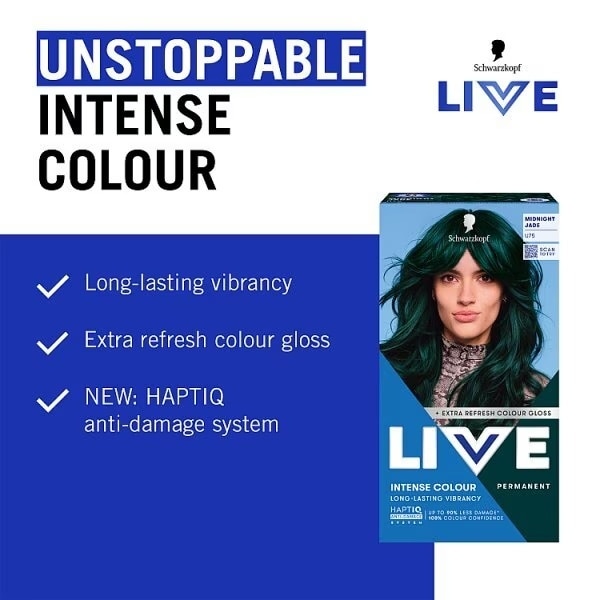 Live U75 Midnight Jade Permenant Hair Dye