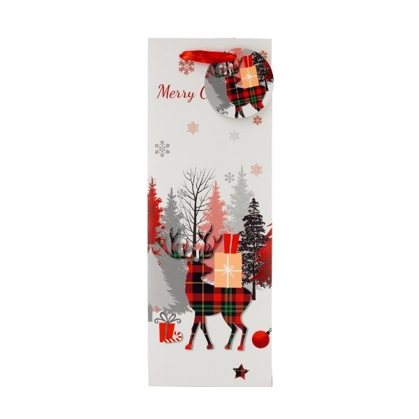 Wine Bottle Bag  Christmas Style Reindeer