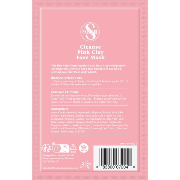 Savers Skincare Cleanse Pink Clay Face Mask