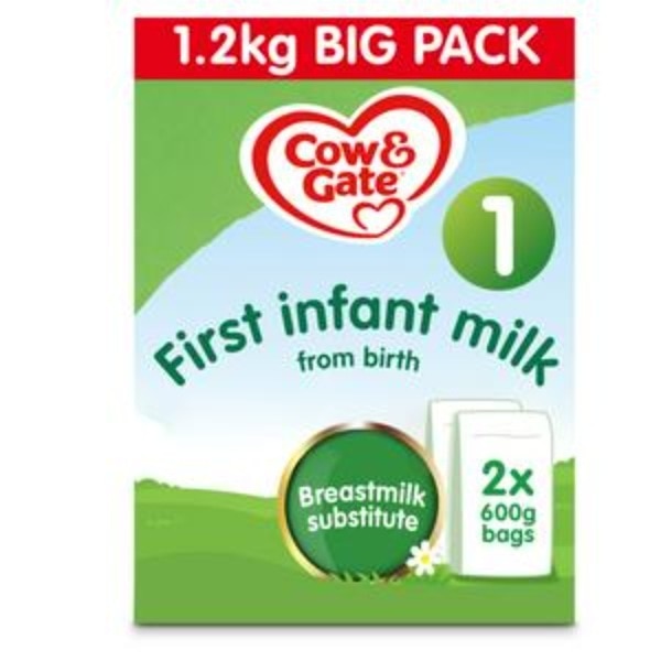 Cow & Gate First Infant Baby Milk Formula Powder Big Pack 1.2Kg