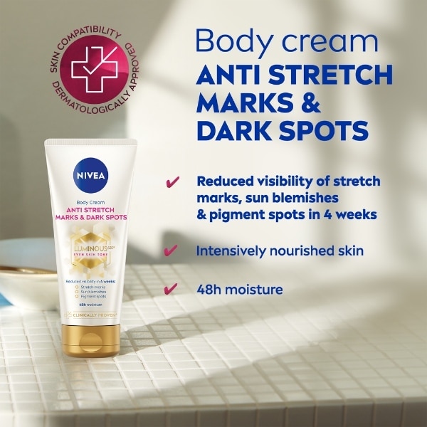 NIVEA LUMINOUS630 ANTI STRCH MRK & DRK SPT CRM 200