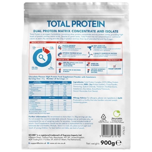 SCI-MX Total Protein Chocolate 900g