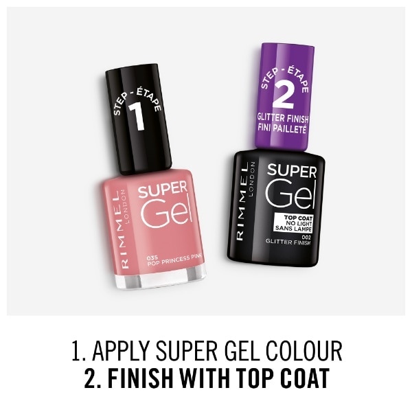 Rimmel Super Gel Nail Polish Pop Princess Pink 8ml