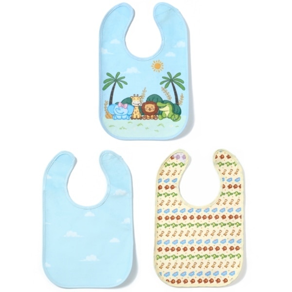 Griptight Printed Bibs 3 Pack Animals