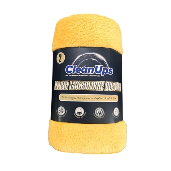 Clean Ups Microfibre Plush Dusters 2pack