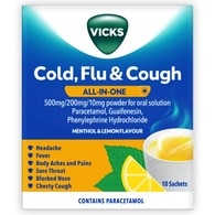 Vicks All In One Menthol Sachet 10