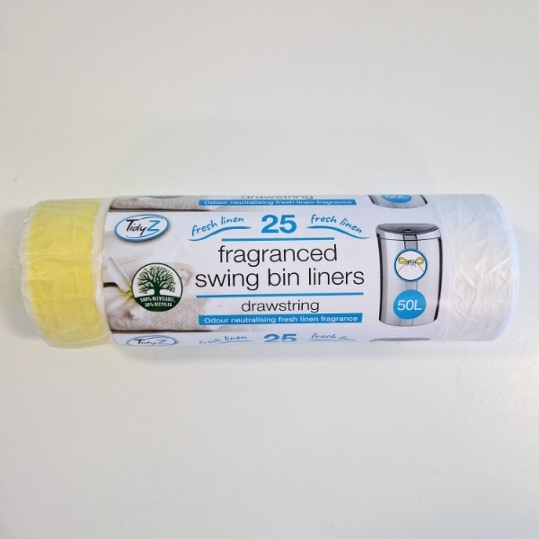 Tidyz Swing Bin Drawstring Fragranced 50L 25 Pack