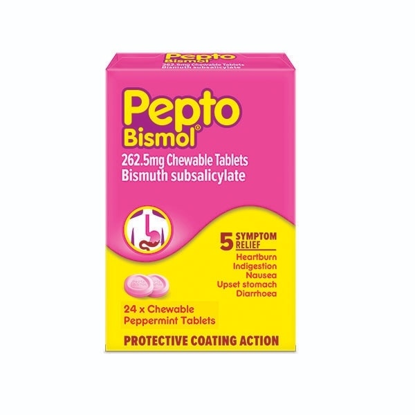 Pepto Bismol Chewable Tablet Peppermint 24s