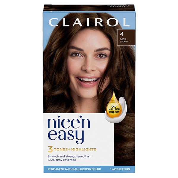 Clairol Nice'n Easy Hair Dye 4 Dark Brown