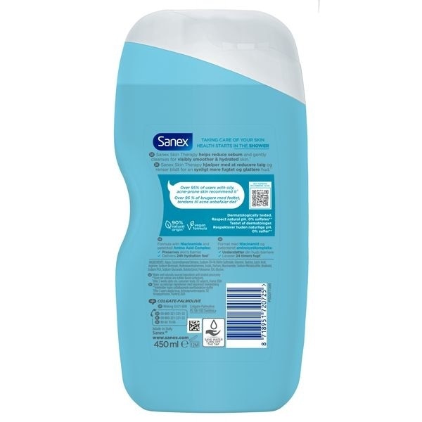 Sanex Skin Therpy Oily Skin Shower Gel 450ml