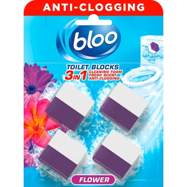 Bloo In Cistern Blocks Flowers 4x50g