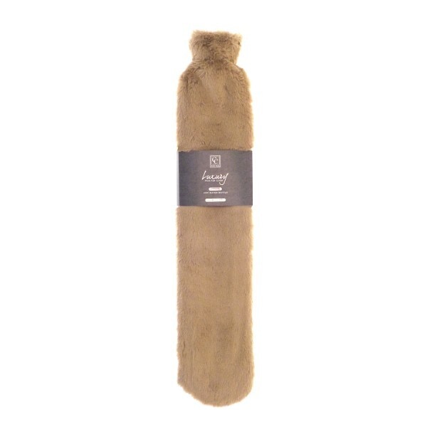 Hot Water Bottle Plain Fur Long Biscuit